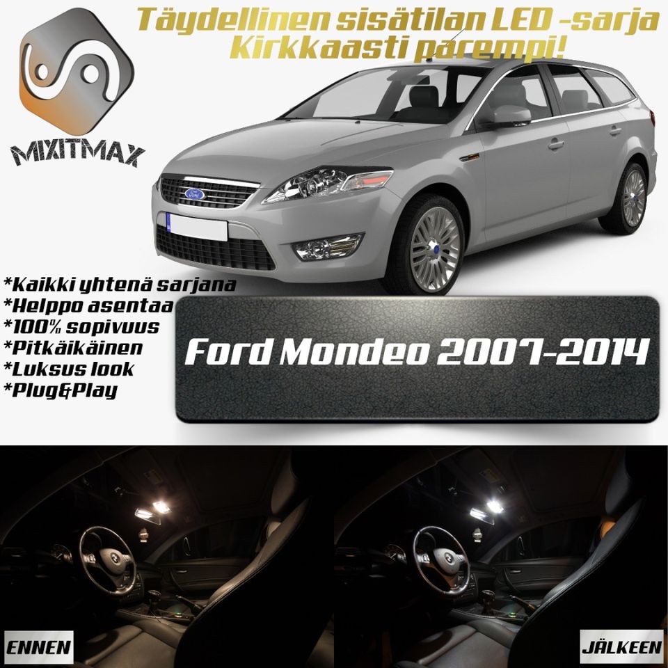 Ford Mondeo (MK4) Sisätilan LED -muutossarja 6000k