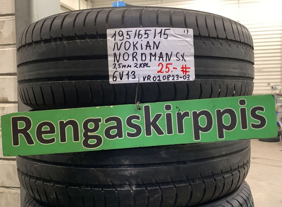 195/65R15 käytetyt kesärenkaat Nokian Nordman