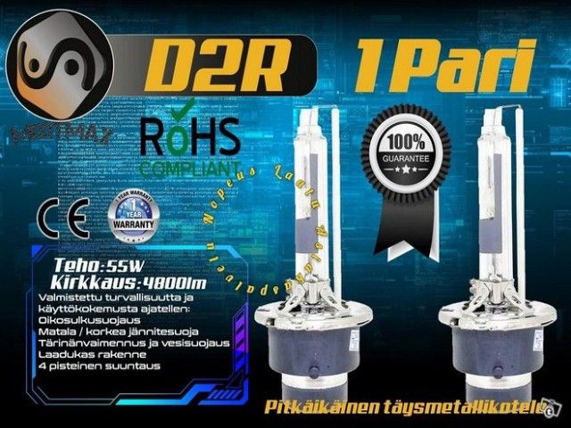 D2R HID polttimot ;55W ; 4800lm ; Pitkä ikäinen