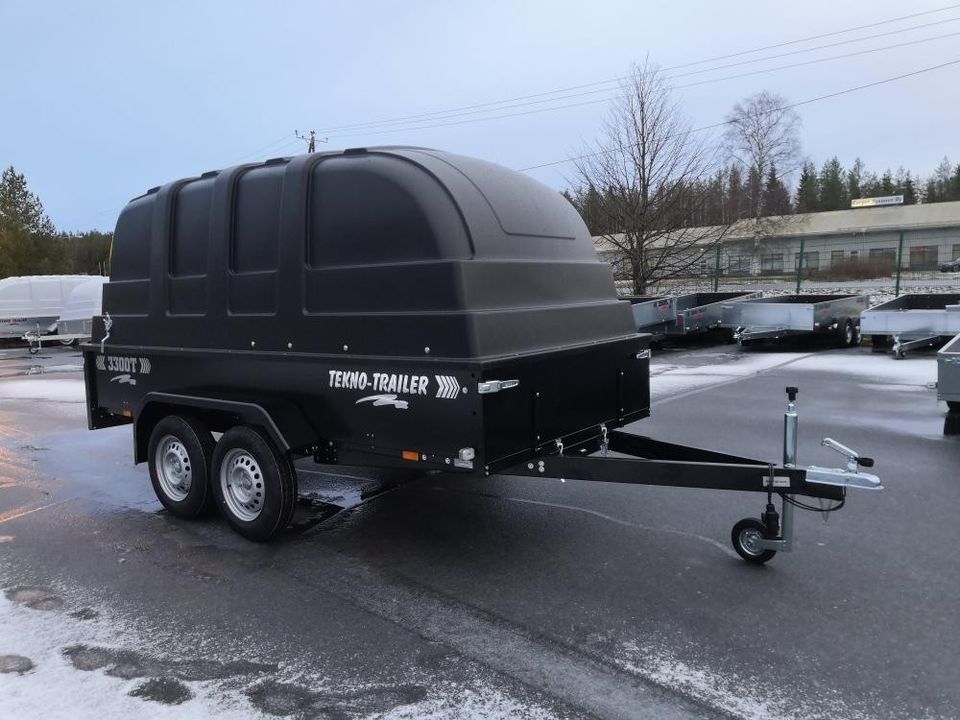 Tekno-Trailer 3300T-S musta peräkärry 330x150x36