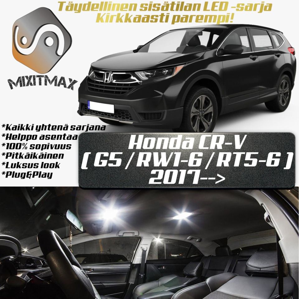 Honda CR-V (G5) Sisätilan LED -muutossarja 6000K