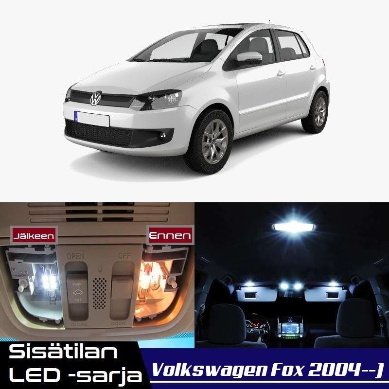 VW Fox Sisätilan LED -muutossarja ; 8 -osainen