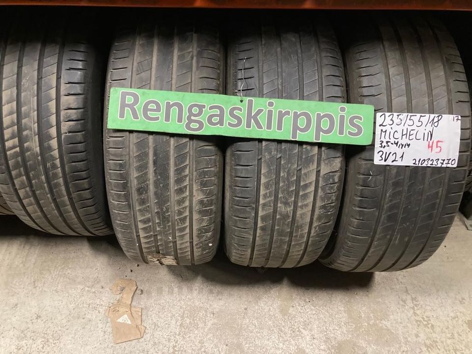 235/55R18 käytetyt kesärenkaat Michelin