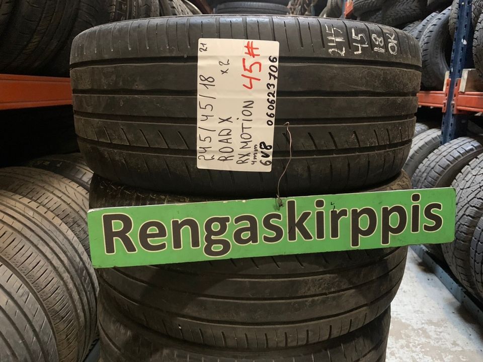 245/45R18 käytetyt kesärenkaat RoadX