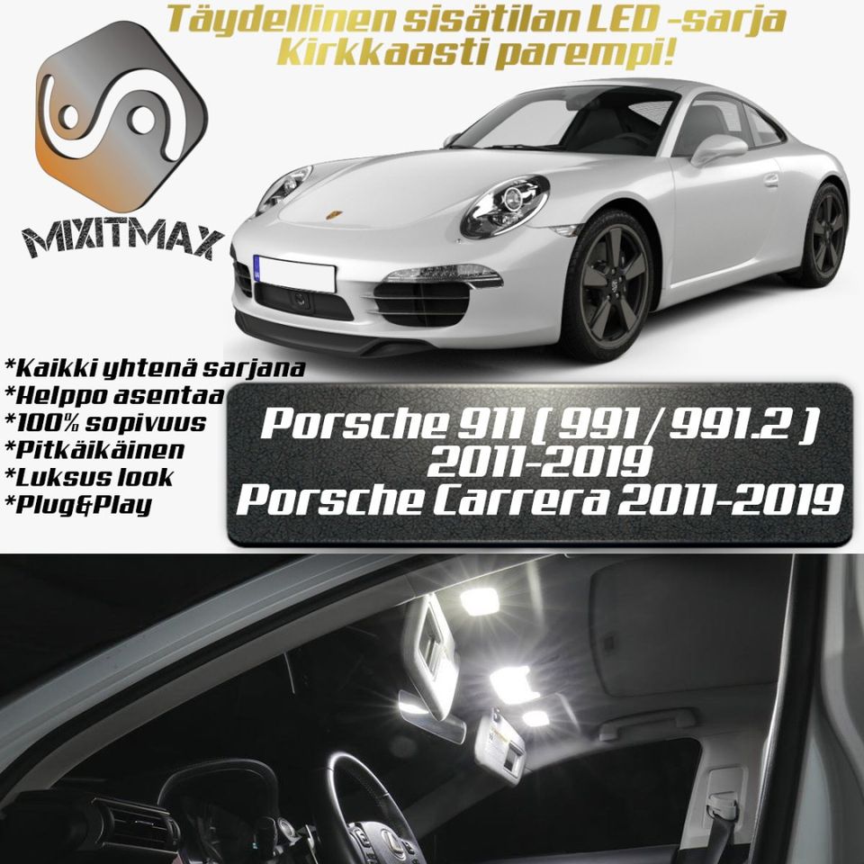 Porsche 911 / Carrera (991) Sisätilan LED -muutos