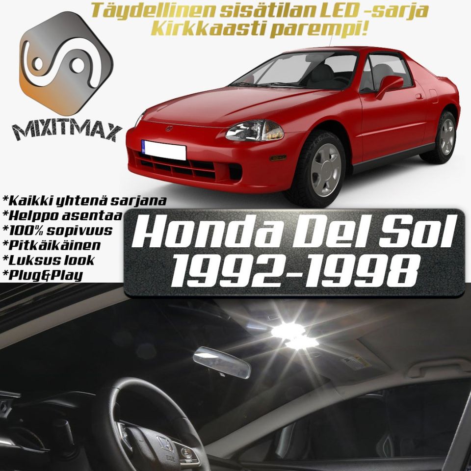 Honda Del Sol Sisätilan LED -muutossarja 6000K