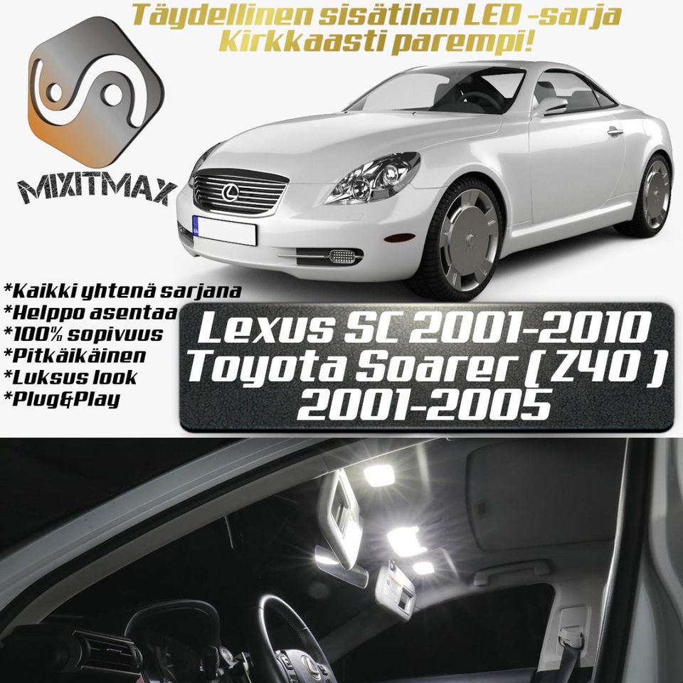 Lexus SC430 (Z40) Sisätilan LED -muutossarja 6000k