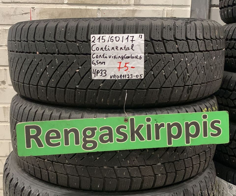 215/60R17 käytetyt kitkarenkaat Continental