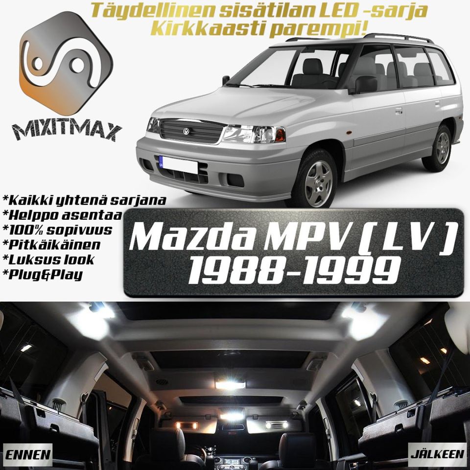 Mazda MPV (LV) Sisätilan LED -muutossarja 6000K