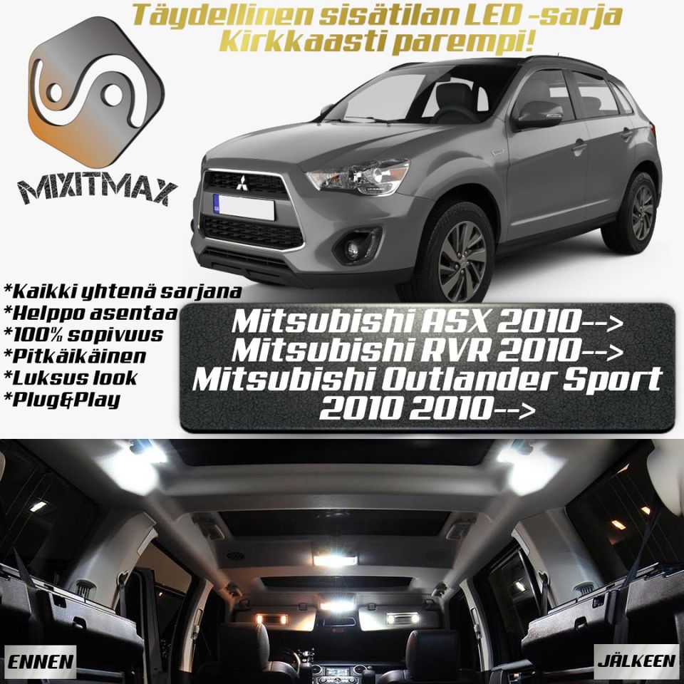 Mitsubishi ASX / RVR Sisätilan LED -muutossarja