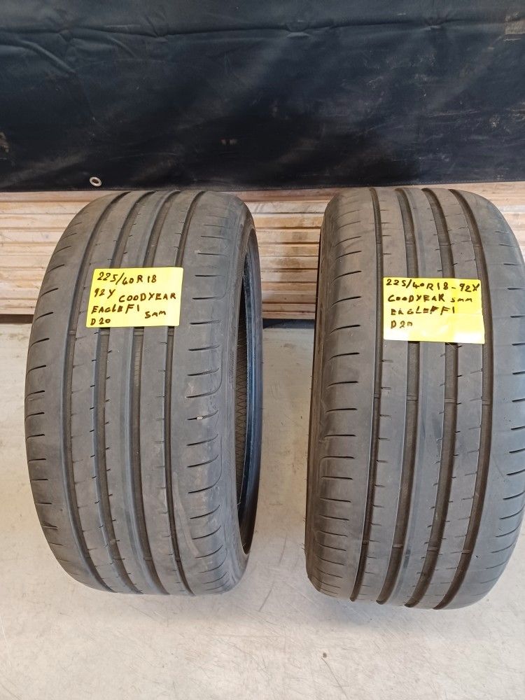 Kesärenkaat 225/40R18 good year 2 kpl Q92