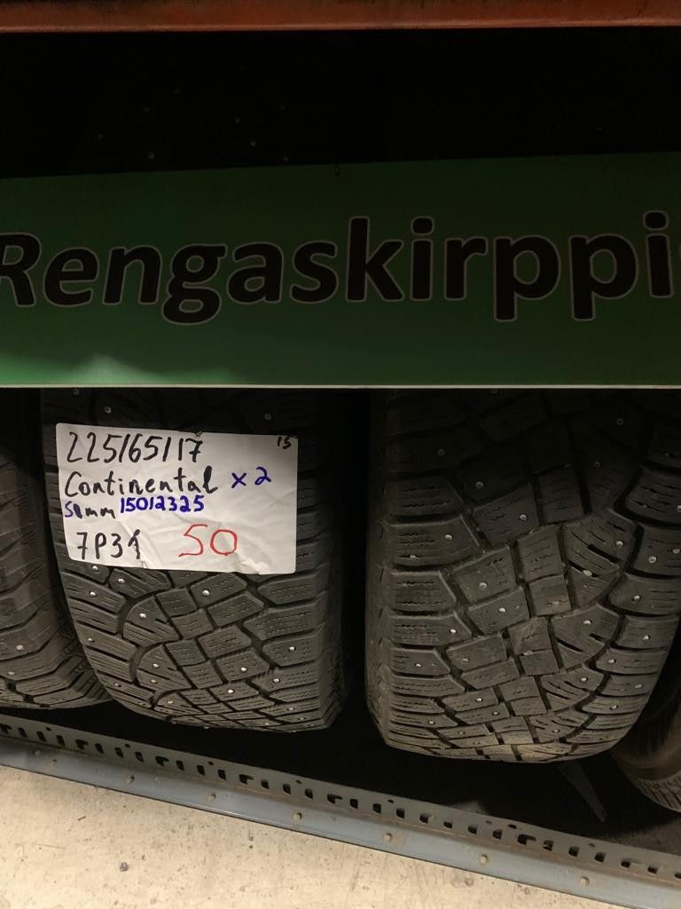 225/65R17 käytetyt nastarenkaat Continental