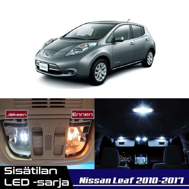 Nissan Leaf (ZE0) Sisätilan LED -muutossarja 6000k