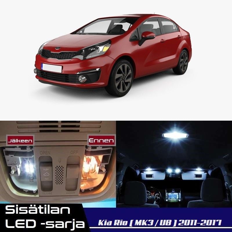 Kia Rio (UB) Sisätilan LED -muutossarja 6000K