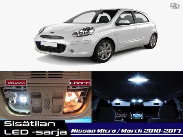 Nissan Micra (K13) Sisätilan LED -sarja ;5-osainen