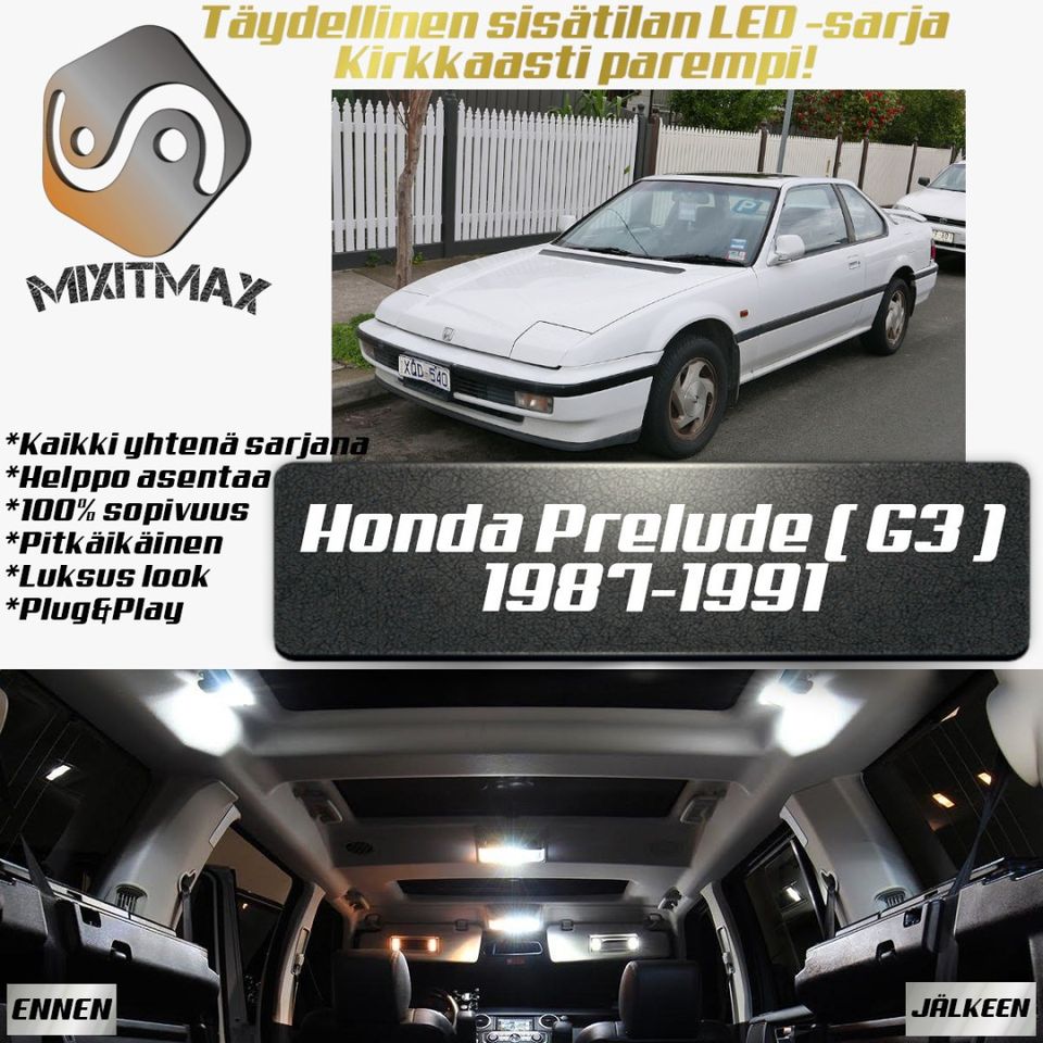 Honda Prelude (G3) Sisätilan LED -muutossarja