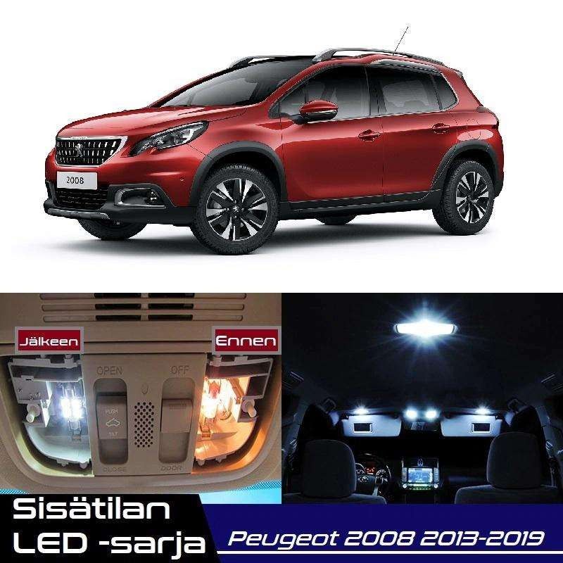 Peugeot 2008 Sisätilan LED -muutossarja 6000K