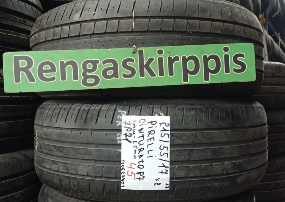 215/55R17 käytetyt kesärenkaat Pirelli