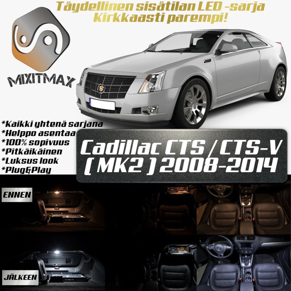 Cadillac CTS (MK2) Sisätilan LED -muutossarja