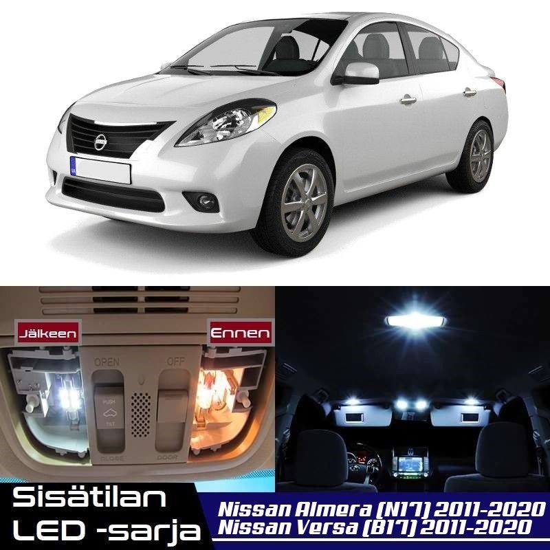 Nissan Versa / Almera (N17) Sisätilan LED -muutos