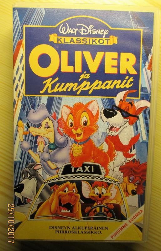 Oliver ja Kumppanit lasten Disney VHS-elokuva