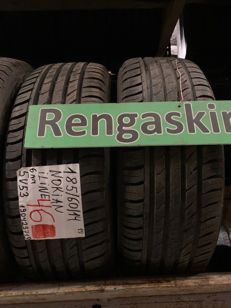 185/60R14 käytetyt kesärenkaat Nokian