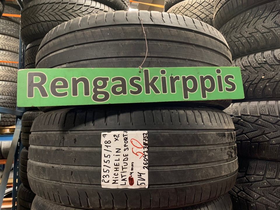 235/55R18 käytetyt kesärenkaat Michelin