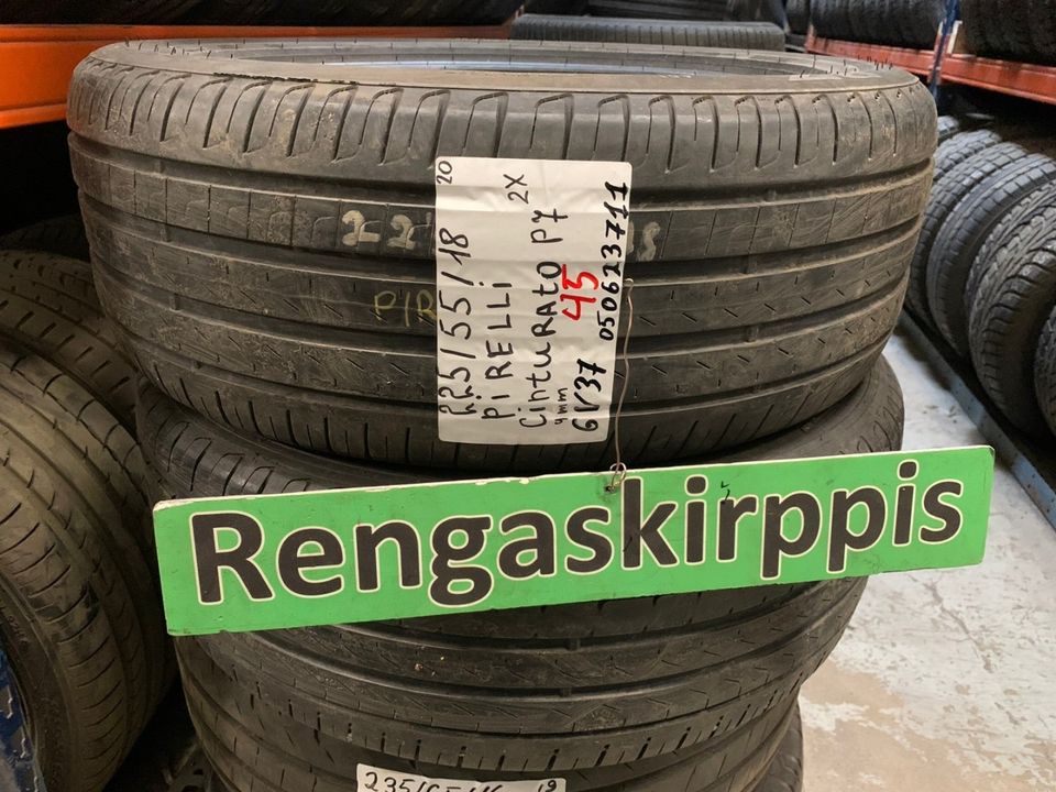 225/55R18 käytetyt kesärenkaat Pirelli