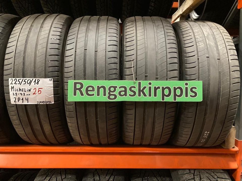 225/50R18 käytetyt kesärenkaat Michelin