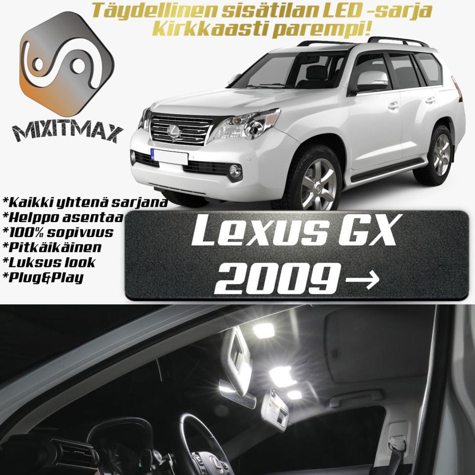 Lexus GX (J150) Sisätilan LED -muutossarja 6000K