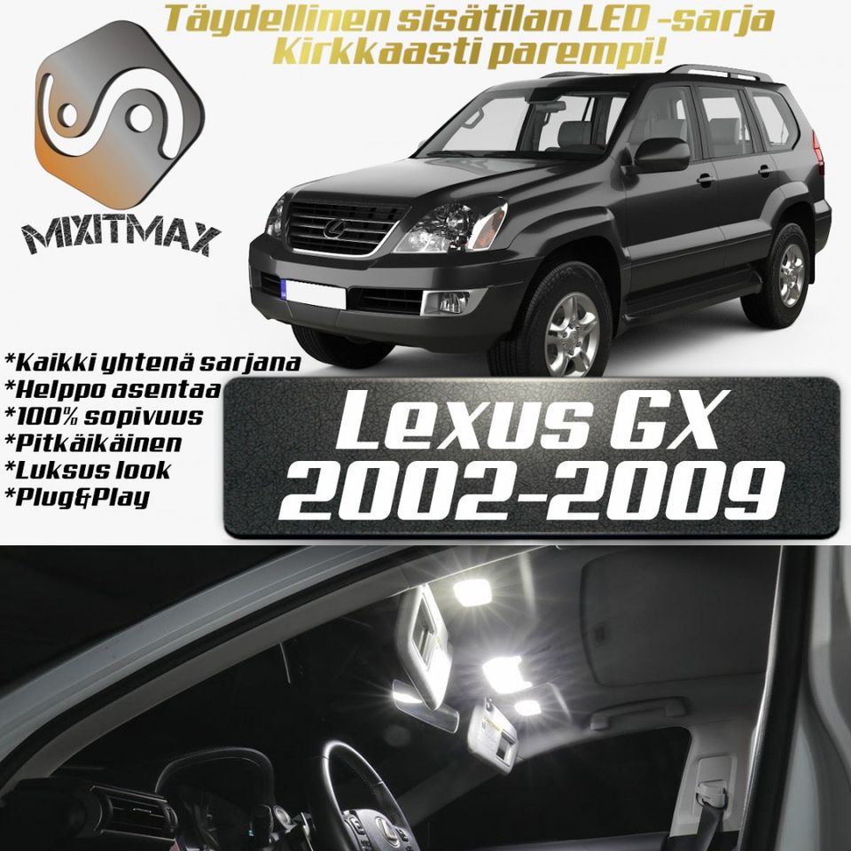 Lexus GX470 (J120) Sisätilan LED -muutossarja ;x16