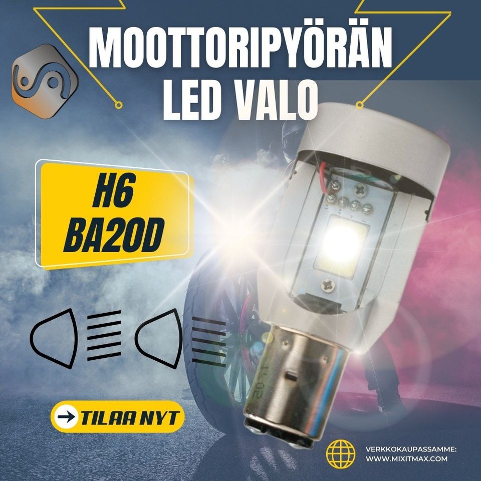Mopo KIRKKAAT LED Ajovalot H6 BA20D (1kpl)