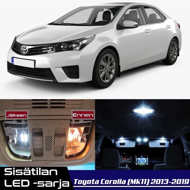 Toyota Corolla (MK11) Sisätilan LED -muutossarja ; x11