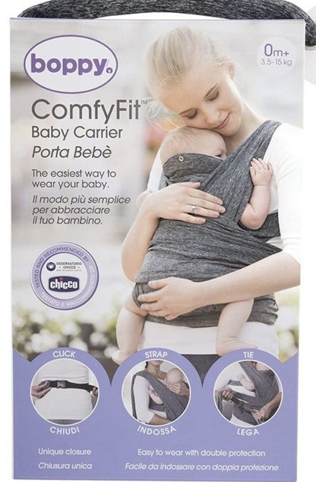 Boppy Comfyfit -kantoreppu harmaa