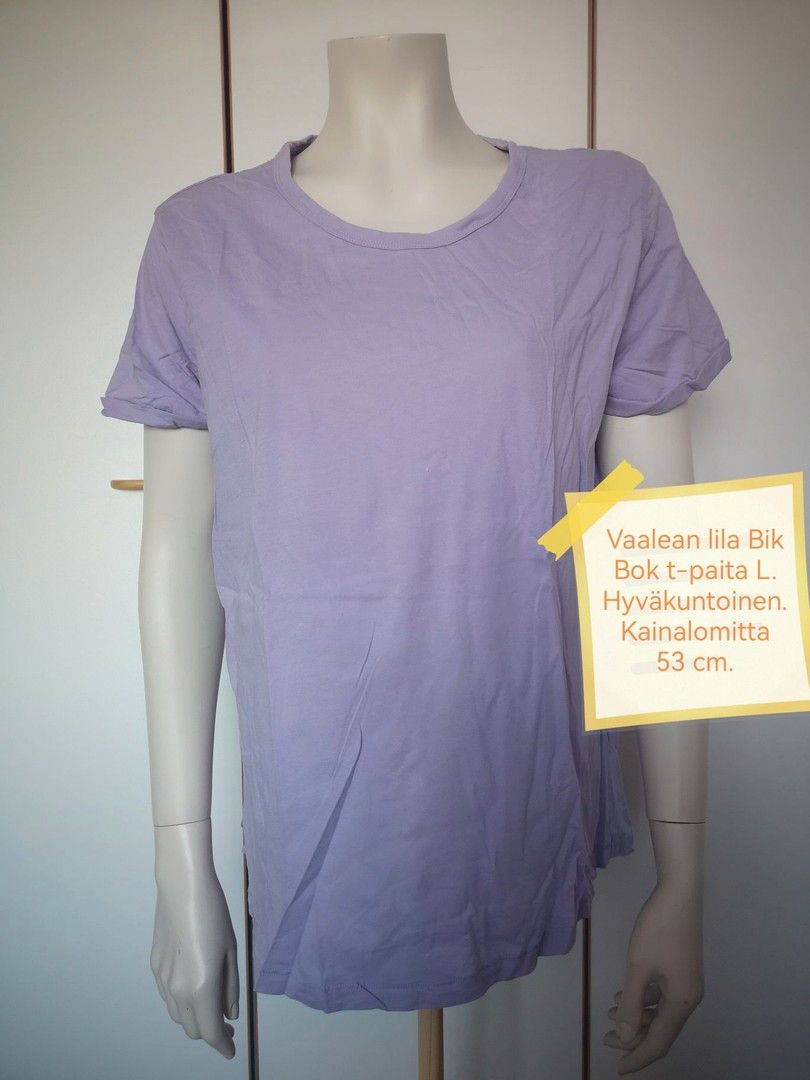 Bik Bok vaalean violetti t-paita L