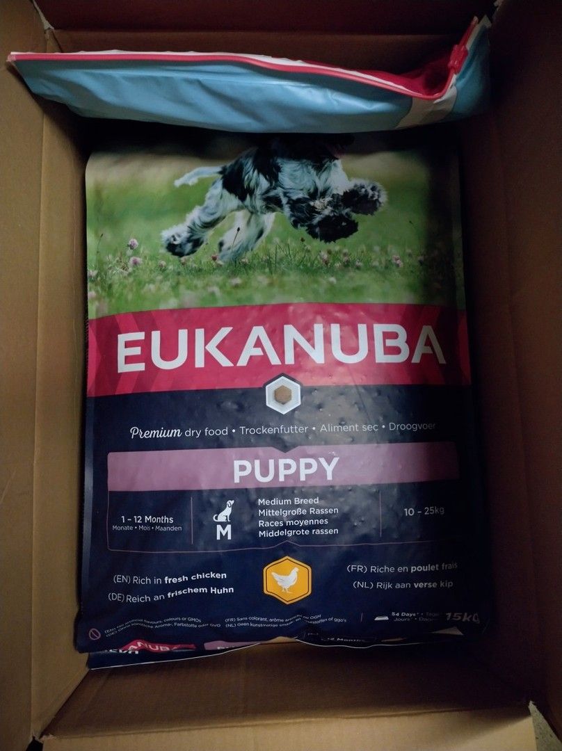Avaamaton koiranruoka Eukanuba Medium breed Puppy 15 kg