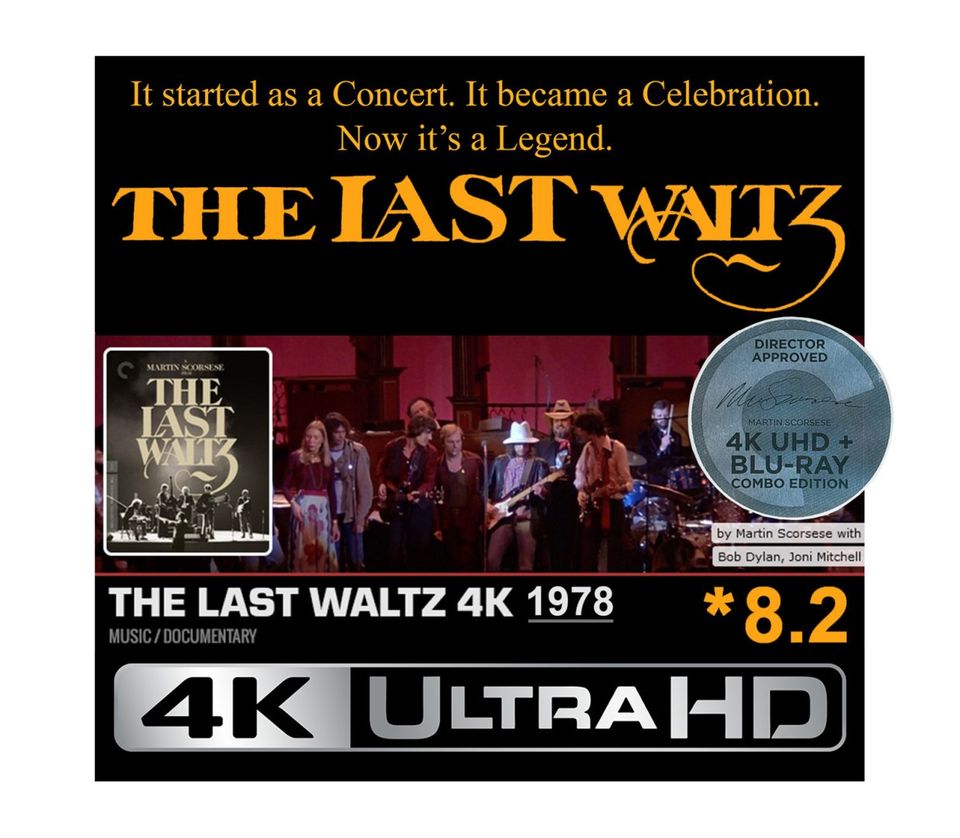 New The Band The Last Waltz 4K UHD (1978) Free Shipping