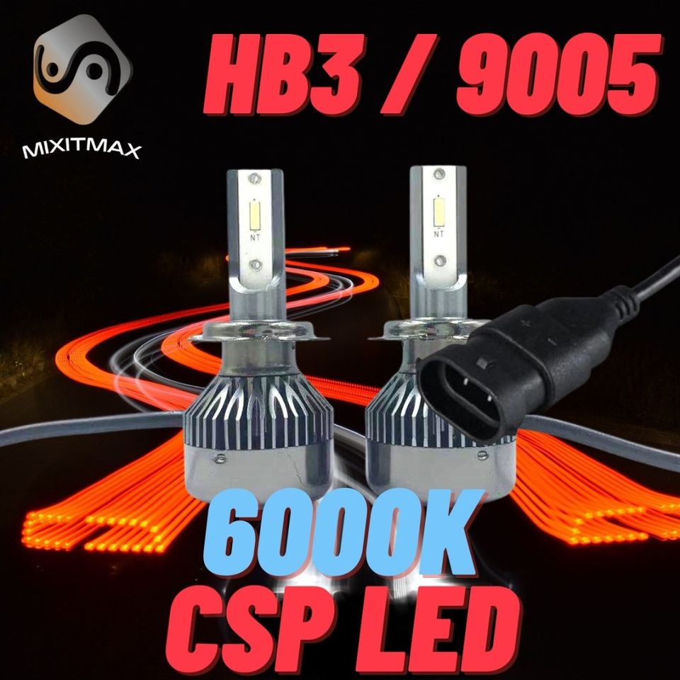 HB3 LED Kaukovalot 6400lm 6000K CSP (2kpl sarja)