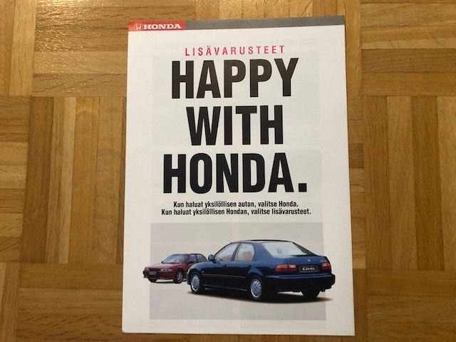 Esite Honda lisävarusteet 1992 Civic ja Accord
