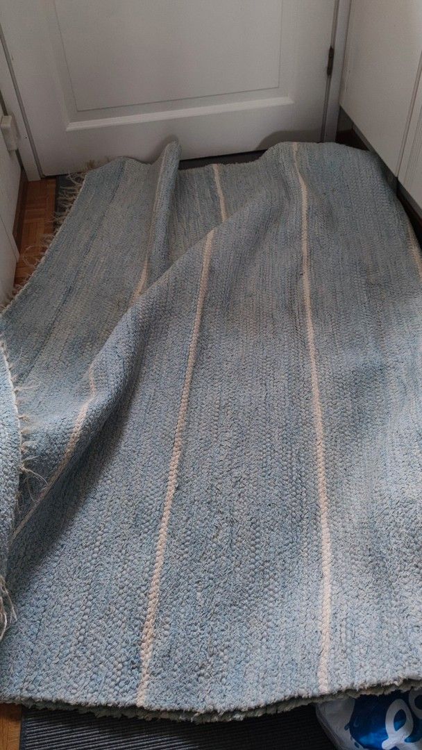 Vaaleansininen kangasmatto, koko 220 x 160