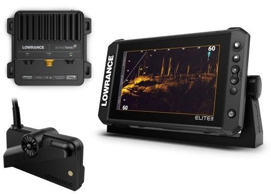 Lowrance Elite FS 9 + Lowrance Active Target 2 - liveanturi ja boksi