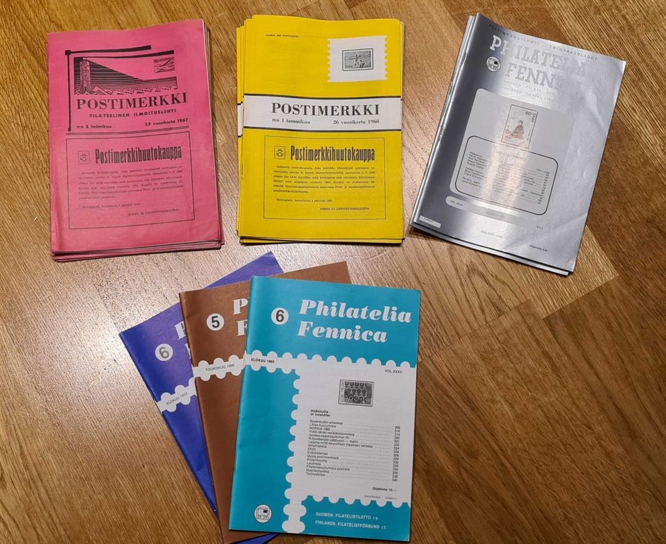 Postimerkki ja Philatelia Fennica -lehtiä 1965-1988