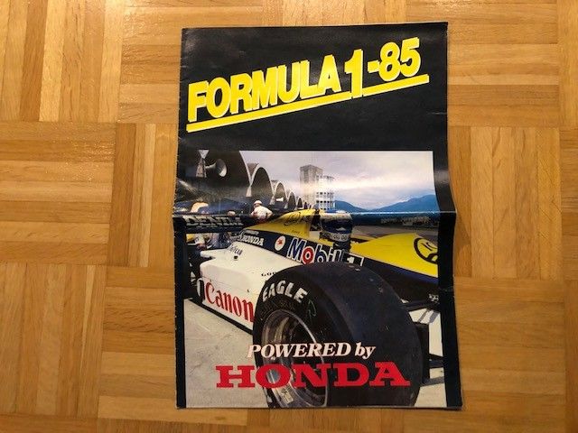 Esite / lehti Williams Honda - Formula 1 F1 kausi 1985 - Keke Rosberg ym