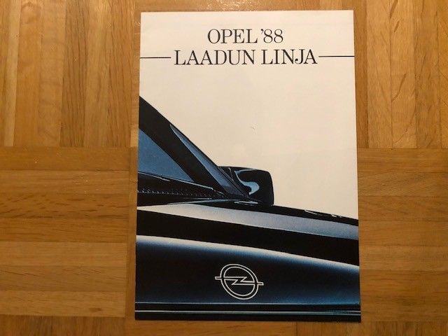 Esite Opel mallisto 1988. Kadett, Omega, Ascona, Manta, Senator, Corsa