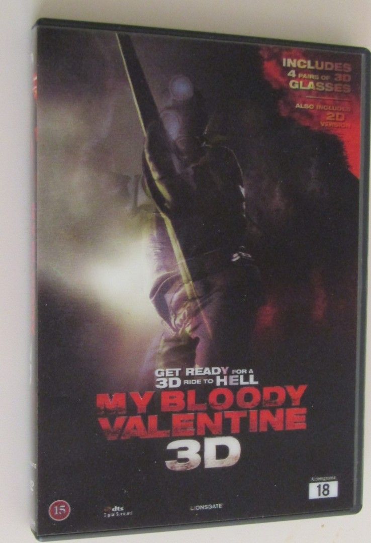 My Bloody Valentine DVD 2 ja 3D ja lasit
