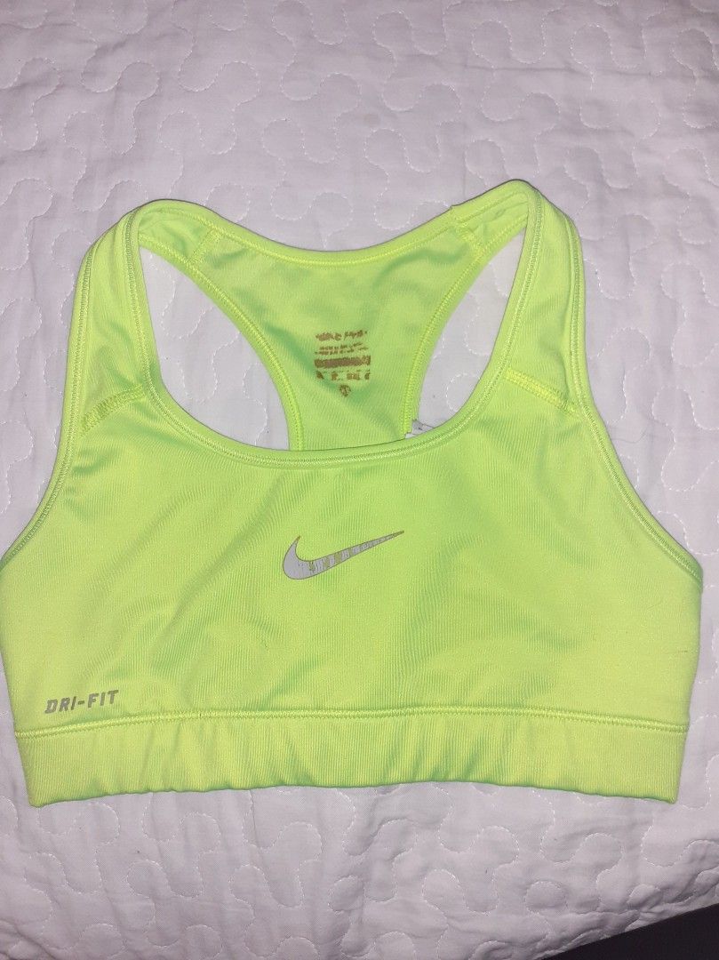Nike dry fit urheilutoppi keltainen XS