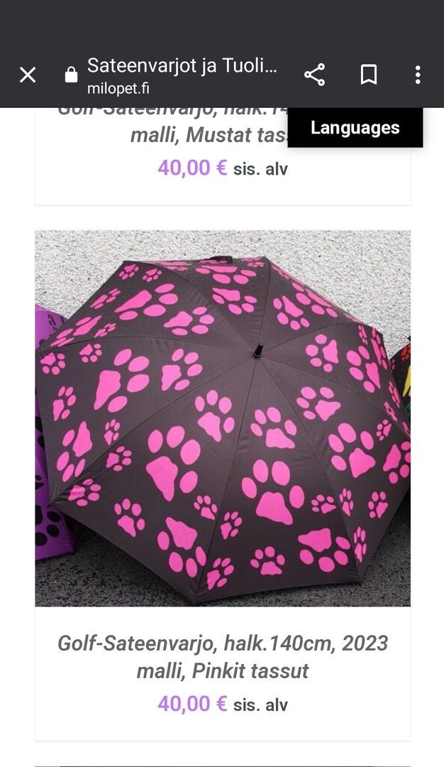Sateen/päivänvarjo koiranäyttelyrattaisiin