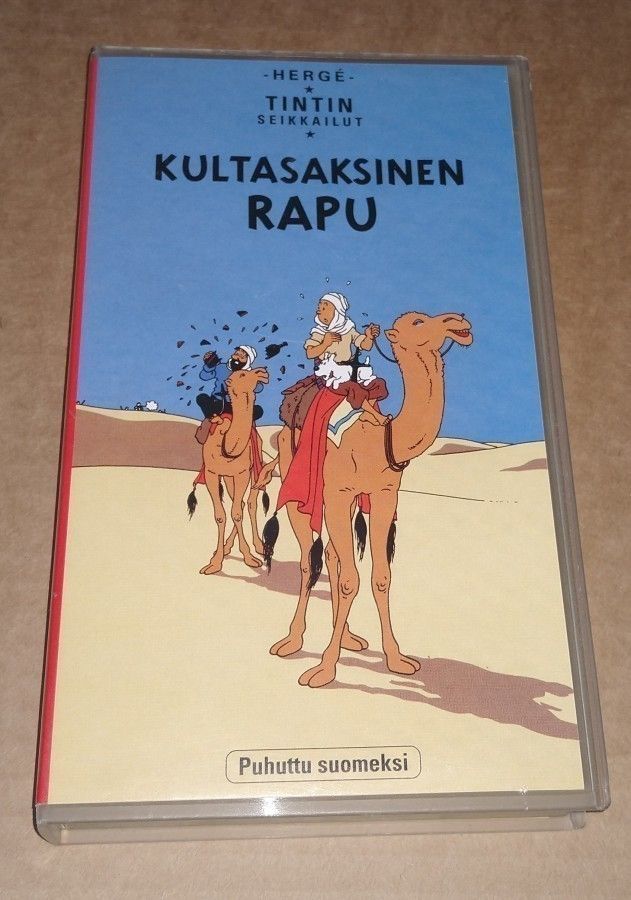 VHS Tintin seikkailut Kultasaksinen Rapu