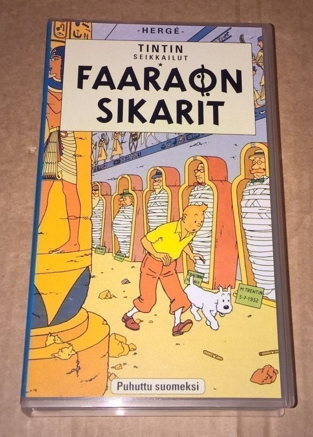 VHS Tintin seikkailut Faaraon sikarit Herge