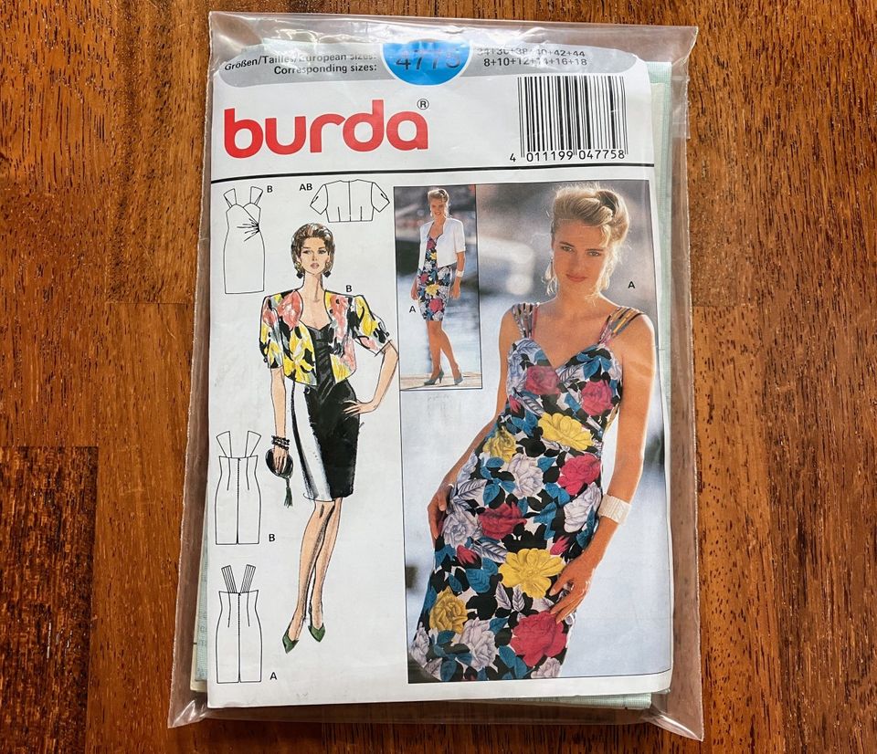 Valmiskaavat Burda 4775 : Leninki +bolero * Vintage